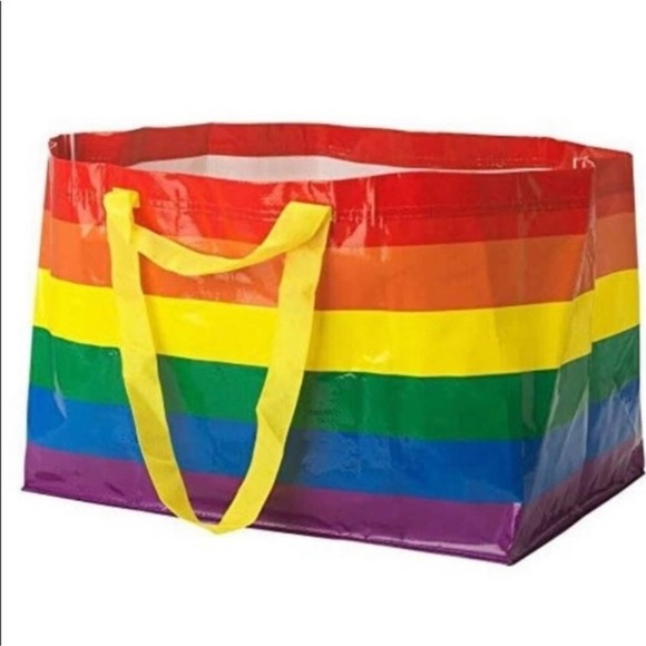 IKEA - Storstomma Large and Small Multicolor Bag Tote Support LGBTQ+ Gay Pride - Picture 3 of 13